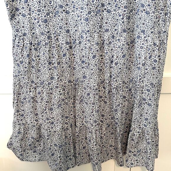 NWT Lane Bryant White and‎ Blue Cotton Floral Dress in Size 24 - Picture 8 of 11